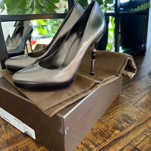Gucci Metallic Brown Heels